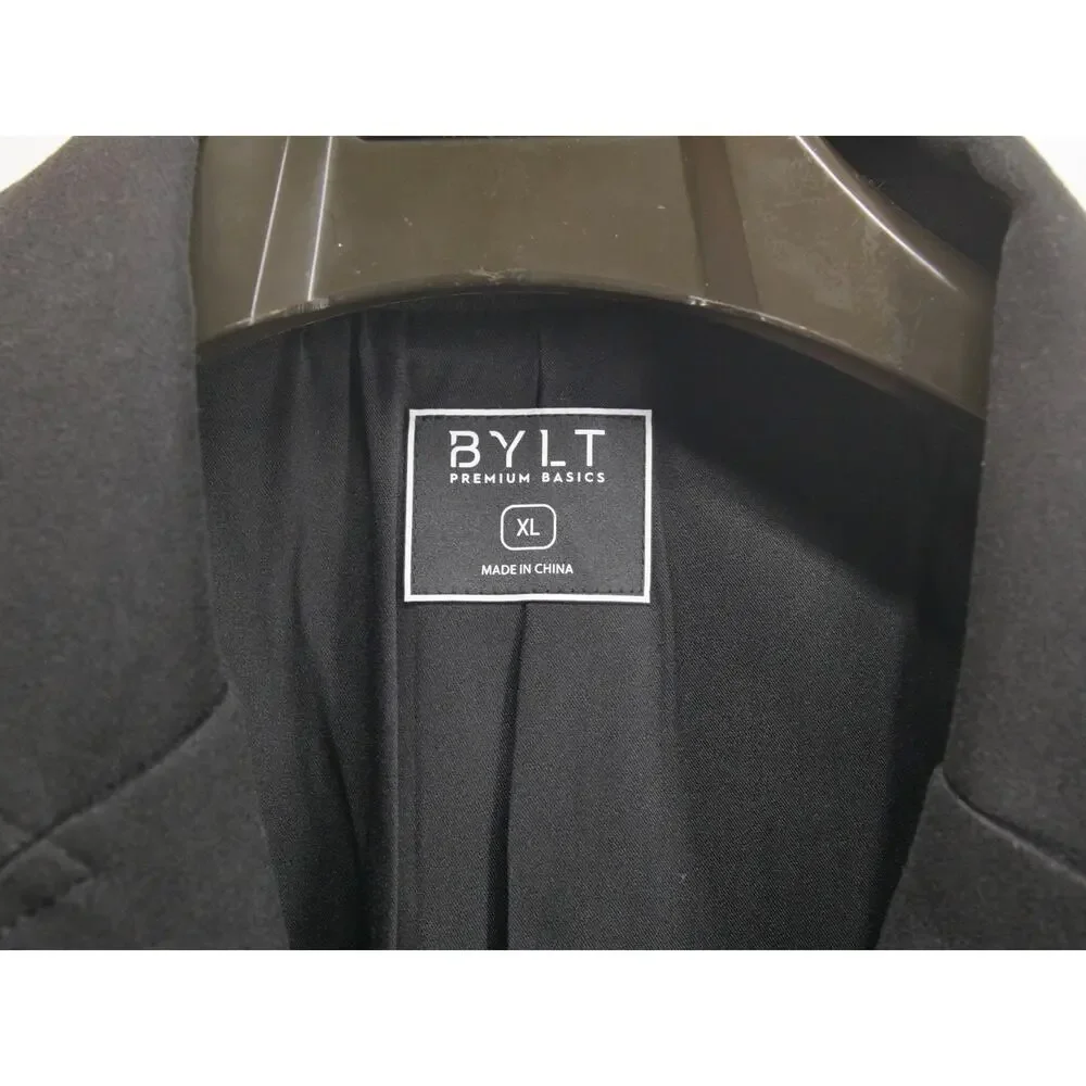 NWT BYLT Premium Basics Coastal Sport Coat Mens XL Black Stretch Blazer MTJV0473